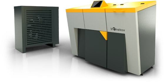 Hybridní kotel Benekov H25 s tepelným čerpadlem Hotjet